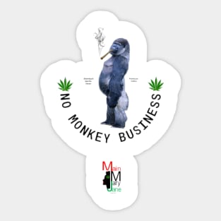 No Monkey Business Sticker